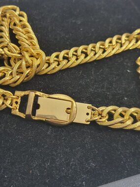 Gold Link Belt with Buckle Style Closure